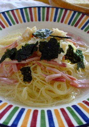 ホタテの冷たいスープパスタ-レシピのメイン写真