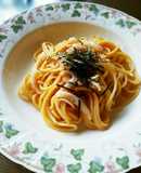 ランチにも♪簡単！イカと明太子のパスタ
