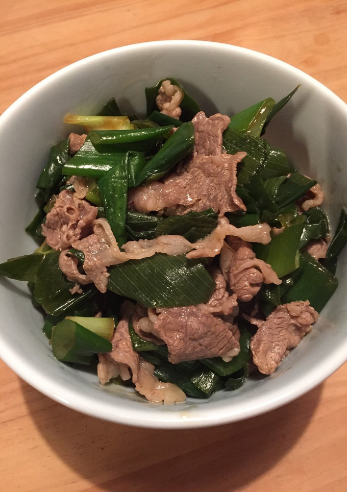 ねぎの青いとこと牛肉のしょうゆ煮-レシピのメイン写真