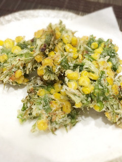 コーン缶と水菜の揚げ焼き-レシピのメイン写真