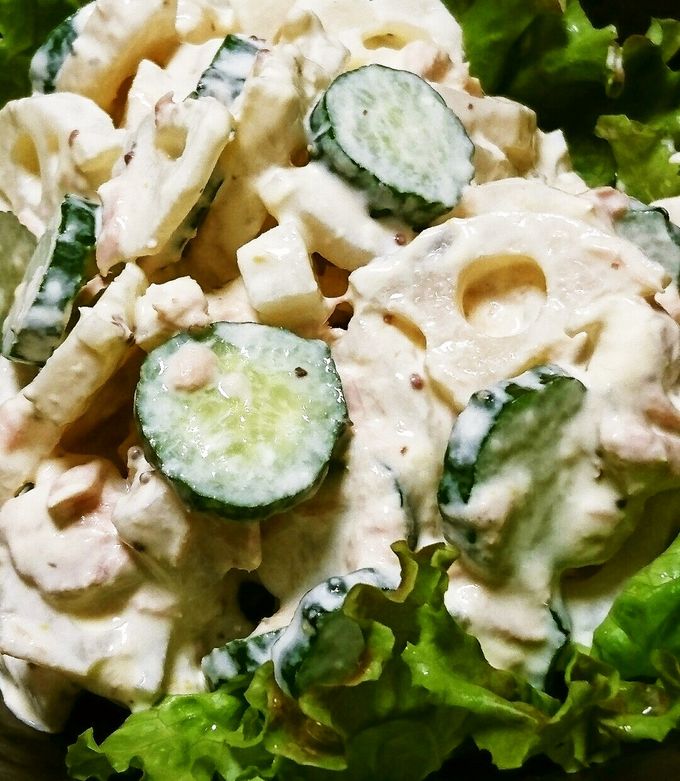 れんこんとツナ缶マスタードマヨサラダ by おまたんLABO