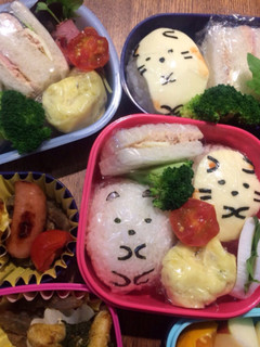 すみっこぐらし簡単キャラ弁しろくま、ねこ-レシピのメイン写真