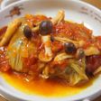 キノコとトマトソースのロールキャベツ
