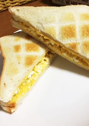 卵１個でホットたまごサンド-レシピのメイン写真