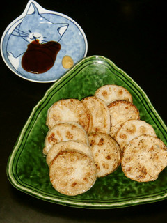 美味しい蓮根の挟み焼き:鶏豚椎茸の詰め物-レシピのメイン写真