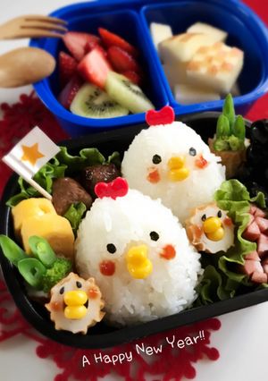 2017年〜とり年弁当♡-レシピのメイン写真