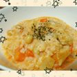 *トマト煮リメイクのクリームリゾット*