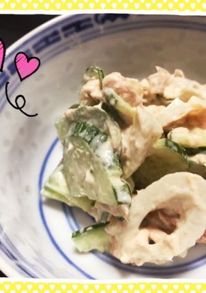 簡単!!きゅうりとちくわのツナマヨ和え♡-レシピのメイン写真