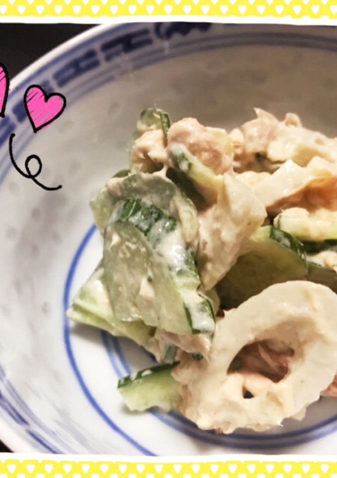簡単！！きゅうりとちくわのツナマヨ和え♡-レシピのメイン写真
