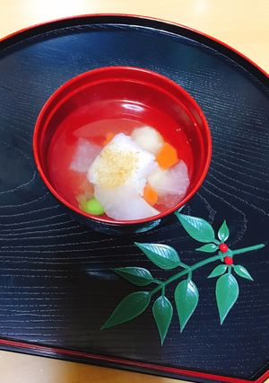 離乳食お雑煮 お餅の代わりにもちもちご飯-レシピのメイン写真