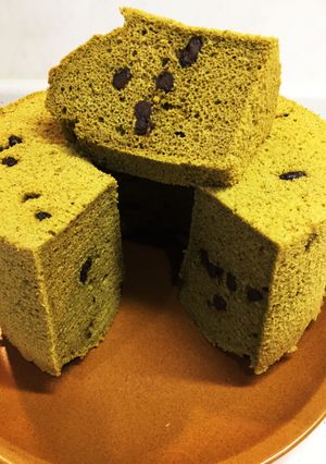 抹茶あずきシフォン-レシピのメイン写真