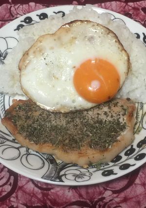 豚肉のハーブソルトソテー目玉焼きプレート-レシピのメイン写真