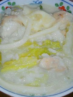 水炊き豆乳鍋からの豆乳チーズおじや-レシピのメイン写真