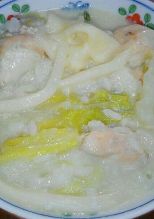 水炊き豆乳鍋からの豆乳チーズおじや-レシピのメイン写真