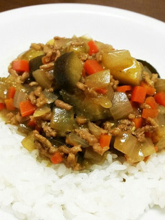 煮込むだけ☆なすのキーマカレー-レシピのメイン写真