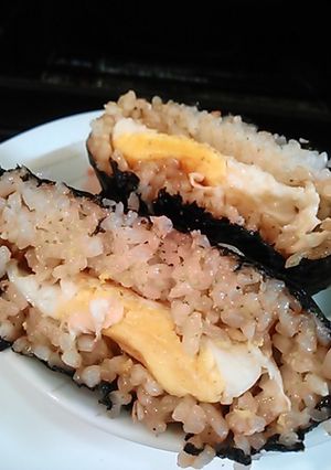 肉玉ﾗｲｽ風♪肉ﾅｼおにぎらず♪-レシピのメイン写真