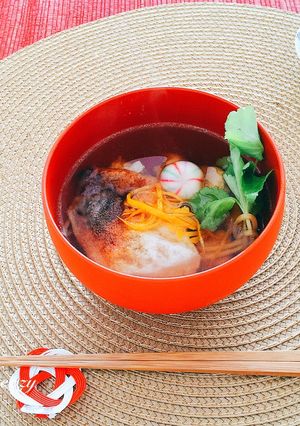 覚書！お正月。鶏すまし仕立てのお雑煮-レシピのメイン写真