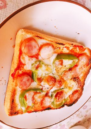 食パンにのせるだけ簡単！ピザトースト-レシピのメイン写真