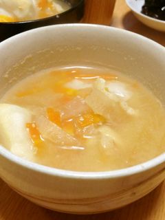 簡単お雑煮?力味噌汁(お餅入り味噌汁)-レシピのメイン写真
