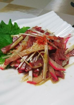簡単 鯨ベーコンのネギポン酢♪-レシピのメイン写真