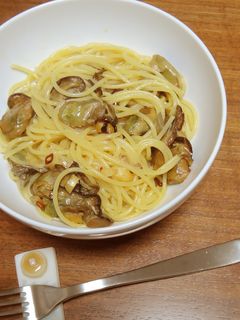 牡蠣缶 スモーク オイル漬けのパスタ-レシピのメイン写真