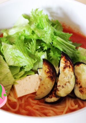 ビーガントマトラーメン五葷抜き米粉麺-レシピのメイン写真