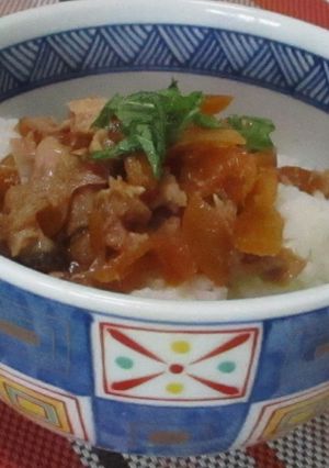 簡単!混ぜるだけ~福神漬け丼-レシピのメイン写真
