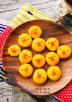 酉年に☆南瓜と米粉のひよこ団子-レシピのメイン写真