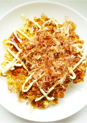 インスタント麺　お好み焼き風かた焼きそば-レシピのメイン写真