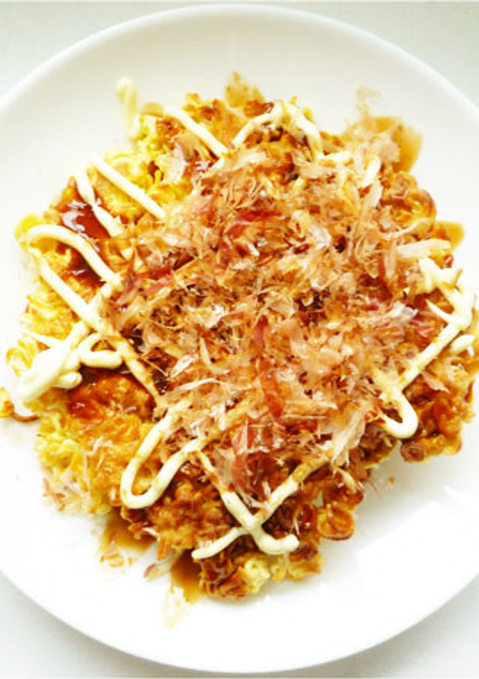 インスタント麺　お好み焼き風かた焼きそば-レシピのメイン写真
