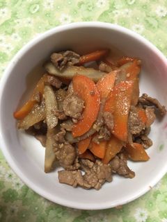 すき焼きのタレで簡単牛ごぼう-レシピのメイン写真