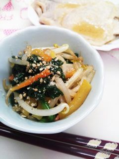 たくあんともやしの彩り小鉢-レシピのメイン写真