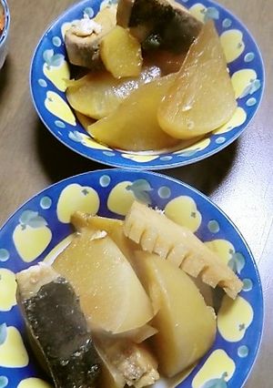 おせちの材料の残りで、筍入りぶり大根-レシピのメイン写真