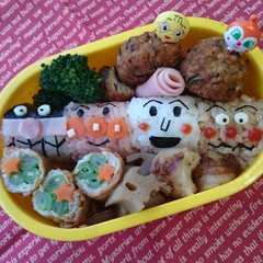 キャラ弁 アンパンマンと仲間たち弁当-レシピのメイン写真