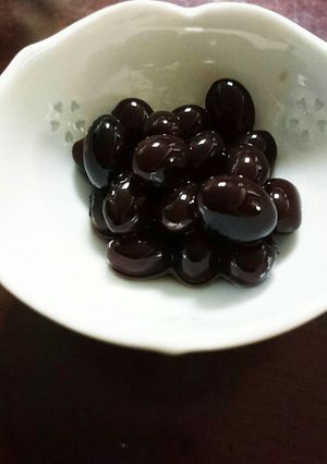 『低糖質』ツヤツヤ黒豆煮-レシピのメイン写真