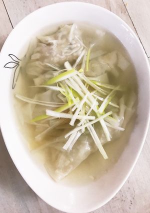 餃子の具材で♧ワンタンスープ♧セロリ入り-レシピのメイン写真