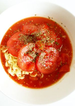 トマトたっぷり　トマトラーメン-レシピのメイン写真
