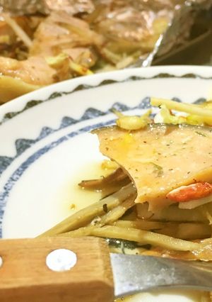 グリルで簡単！鮭の薬膳アクアパッツァ♪-レシピのメイン写真