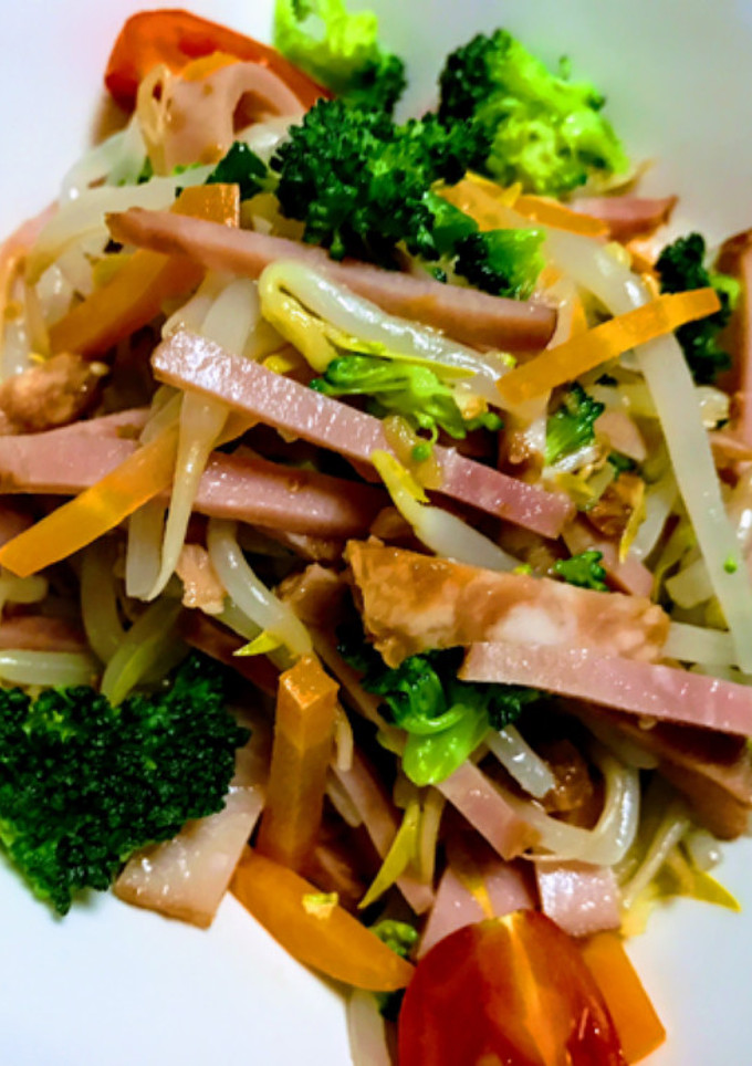 市販の焼豚で野菜和え♪-レシピのメイン写真