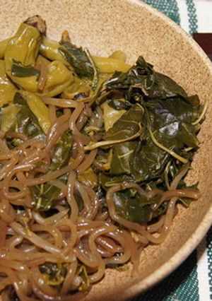 唐辛子の葉と糸こんにゃくの炊いたん-レシピのメイン写真