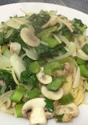 ツナとセロリの和風パスタ-レシピのメイン写真
