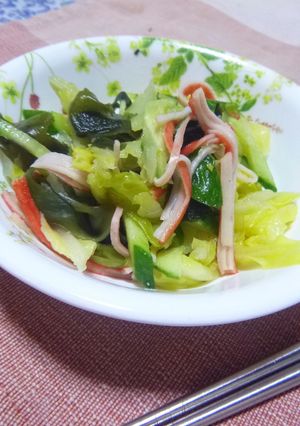 箸休めにも★キャベツとわかめの酢の物-レシピのメイン写真
