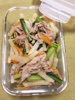 大根と小松菜と豚肉の塩しょうが炒め-レシピのメイン写真