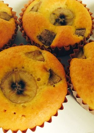 計量器なしで作れる！バナナのカップケーキ-レシピのメイン写真