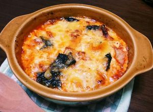 簡単おつまみ☆キムチと豆腐のチーズ焼き-レシピのメイン写真