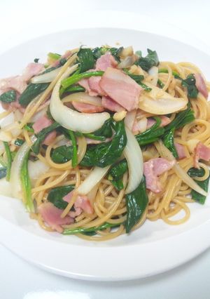 ベーコンとほうれん草の和風パスタ-レシピのメイン写真