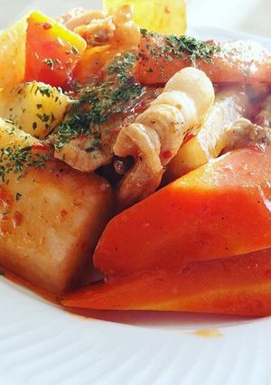 豚肉と根菜の豆板醤炒め-レシピのメイン写真