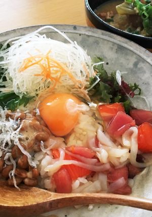 残ったお刺身で簡単漬け丼★10分で朝ご飯-レシピのメイン写真