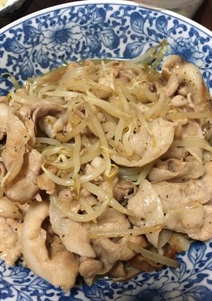 豚バラ肉とモヤシの生姜焼き風-レシピのメイン写真