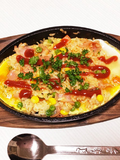 スキレットで作るさかさまオムライス-レシピのメイン写真